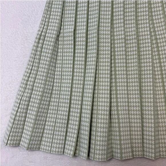 Aleeza Paris Pleated Houndstooth Skirt Size L NWT - Picture 4 of 4